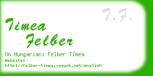 timea felber business card