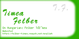 timea felber business card